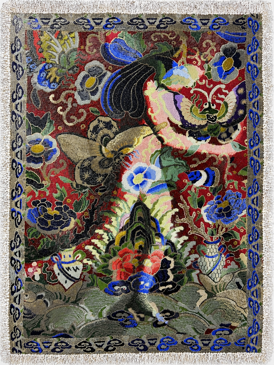 顾跃 迷之肉身-抱,2018-2022,布面油彩、丙烯,100 x 90 cm(1)