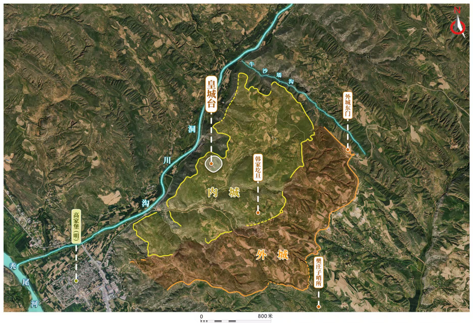 石峁城垣結構圖