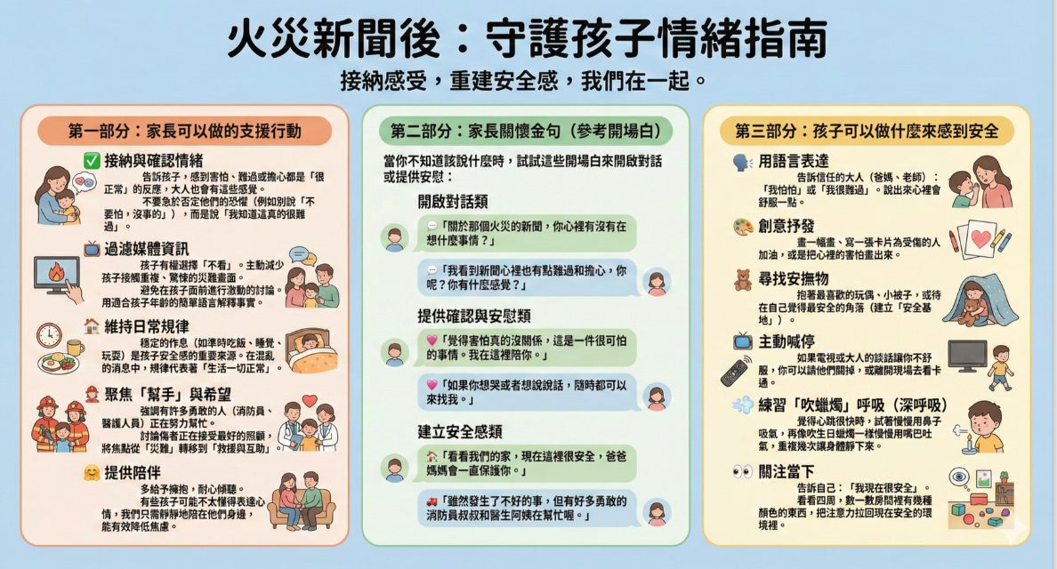 火灾新闻后：守护孩子情绪指南