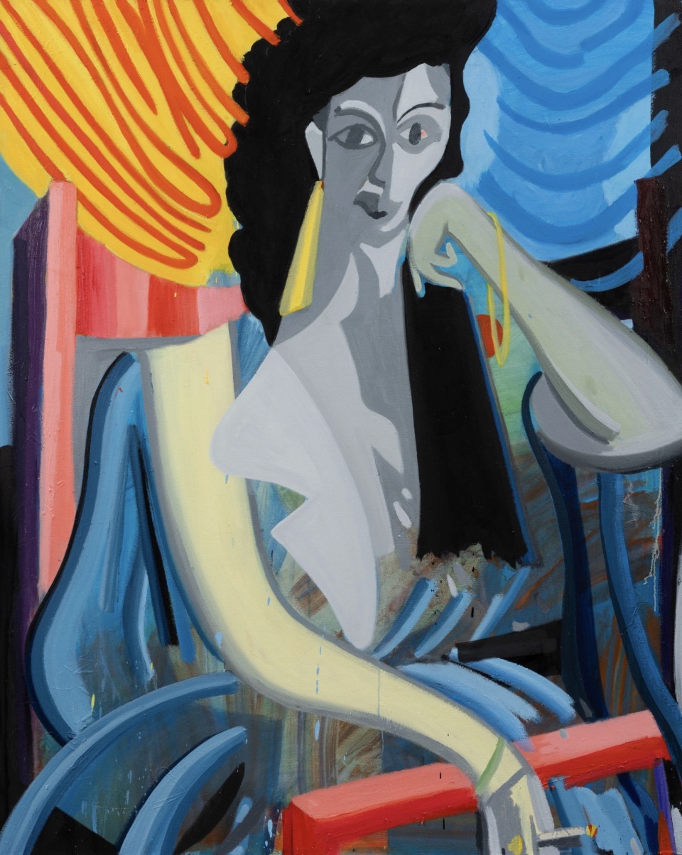 鮮明與沉鬱間的實驗肖像-高古軒舉行藝術家斯威尼全新油畫作品展-顏料