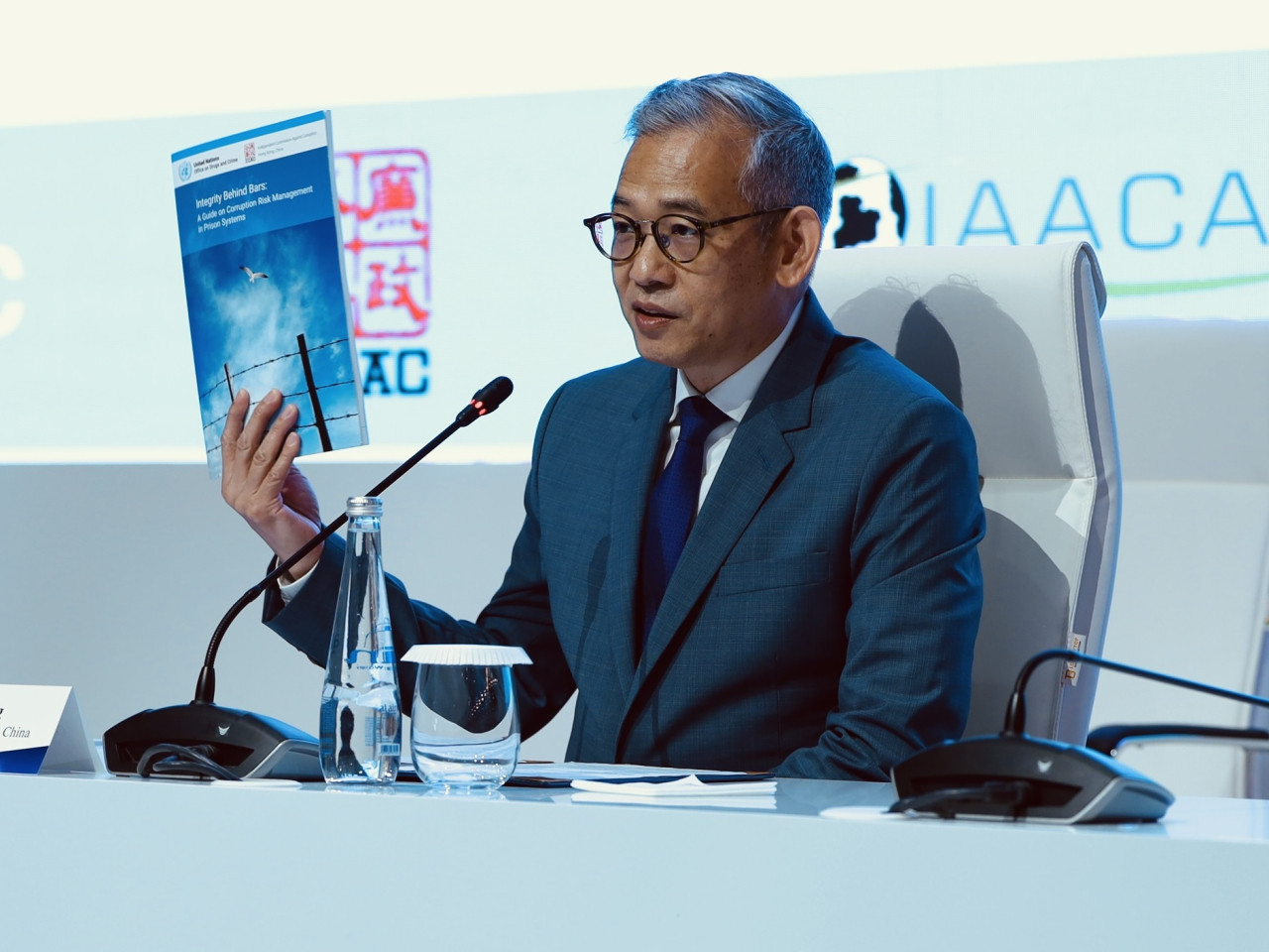 廉政专员胡英明表示，义不容辞参与编制《监狱贪污风险管理指南》。（廉署提供）