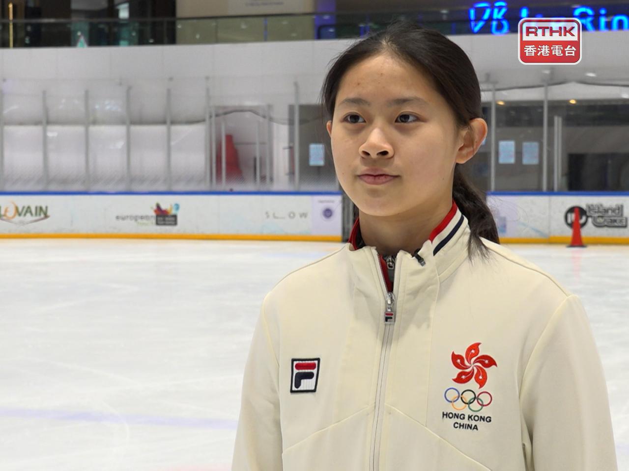 林静欣在米兰冬季奥运会女子1500米项目取得中国香港代表团在冬奥会历来最好成绩。  （港台图片）