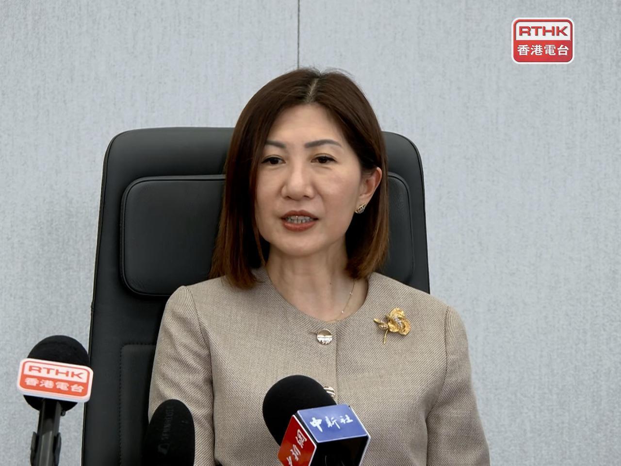 陈翊庭说，中亚市场是港交所其中一个重点关注区域 。（廖汉荣摄）