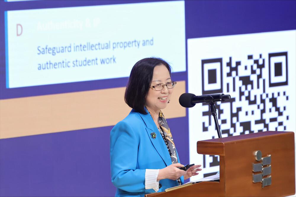 香港總商會主席陳瑞娟女士發表主題演講