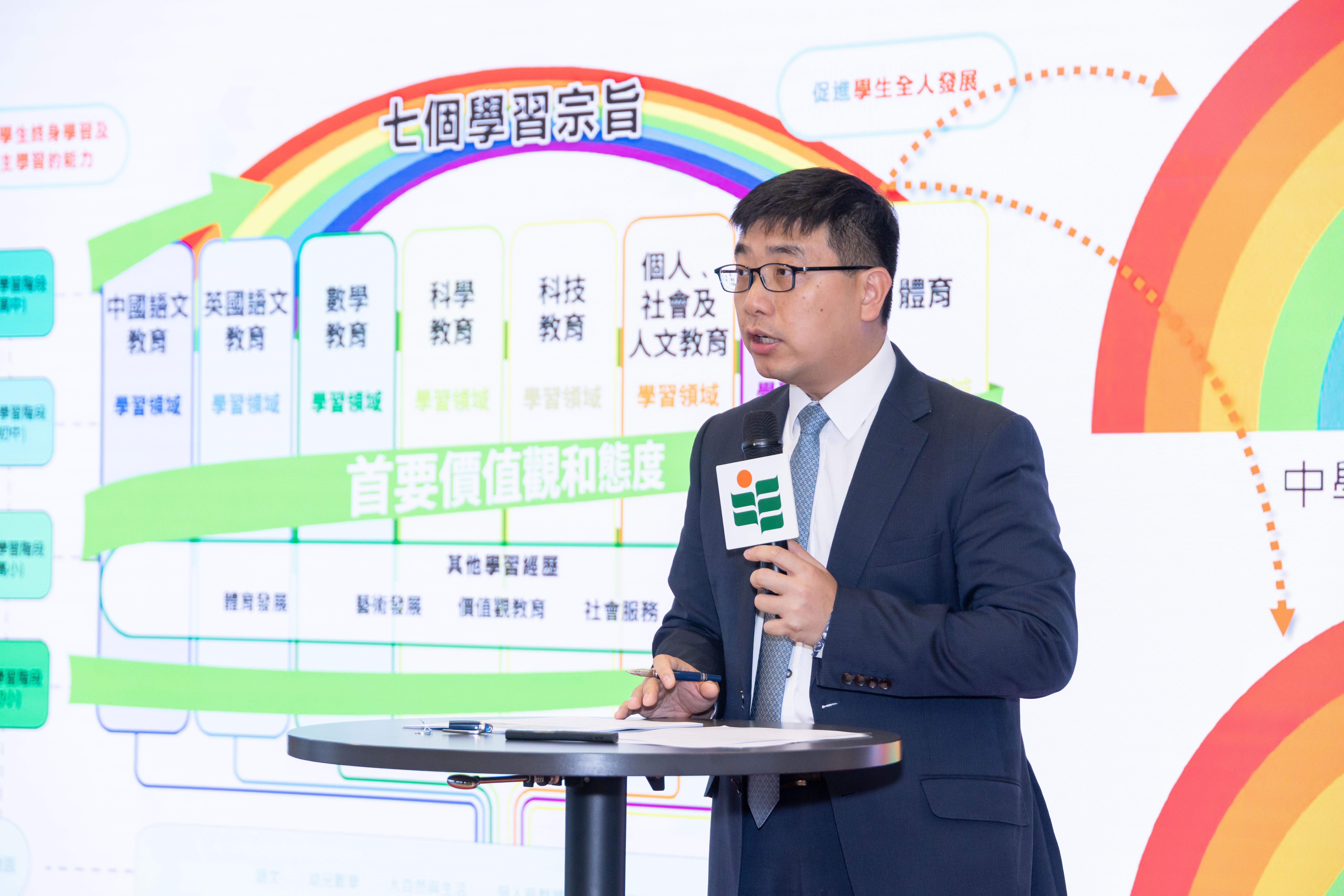 特邀嘉賓全國人大常委會香港基本法委員會委員、香港特區立法會議員及課程發展議會價值觀教育常務委員會主席李浩然博士發表演講