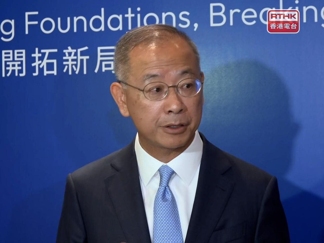 余偉文表示，上半年香港數碼債券發行量佔全球總發行量一半，反映代幣化債券發展迅速。（梁禎祥攝）