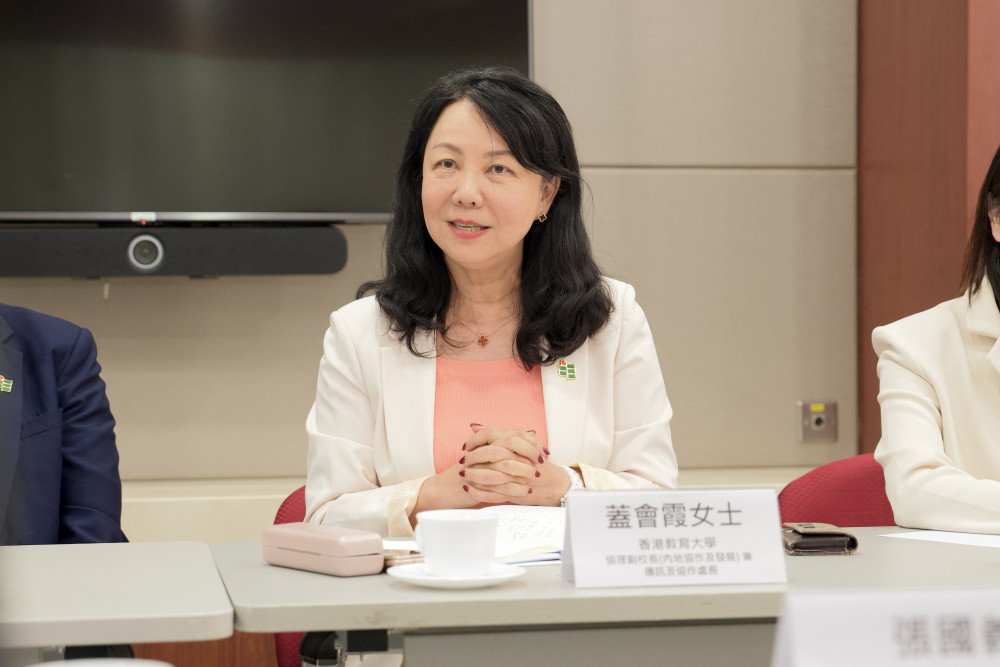 教大協理副校長(內地協作及發展)兼傳訊及協作處長蓋會霞女士感謝大文集團長期支持教大的品牌推廣與科研和教育成果傳播
